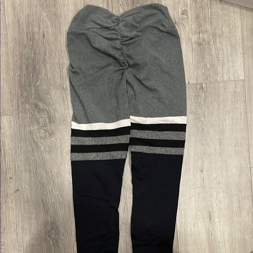 Gray and Black Leggings